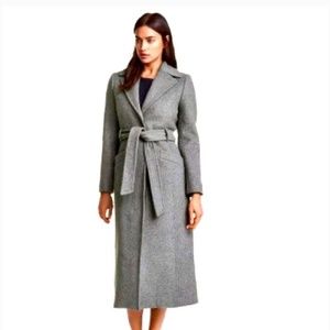 H&M Grey Wool Blend Trench Coat